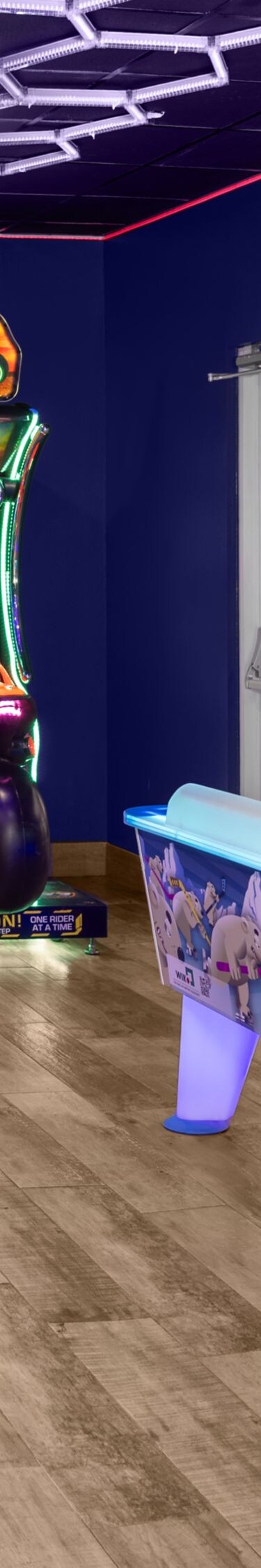 Arcade includes air hockey & other video games