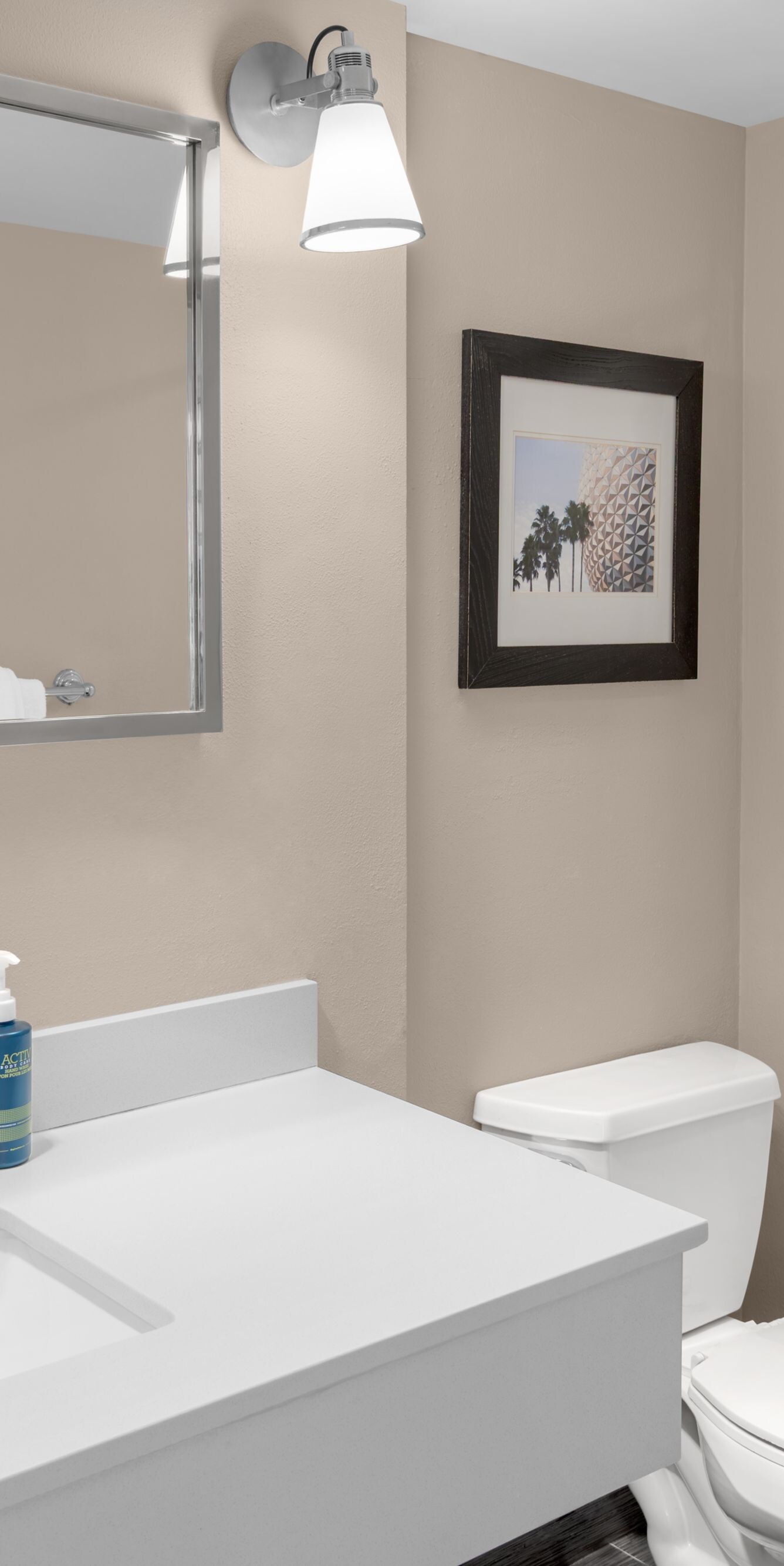 Bathroom with shower tub combo