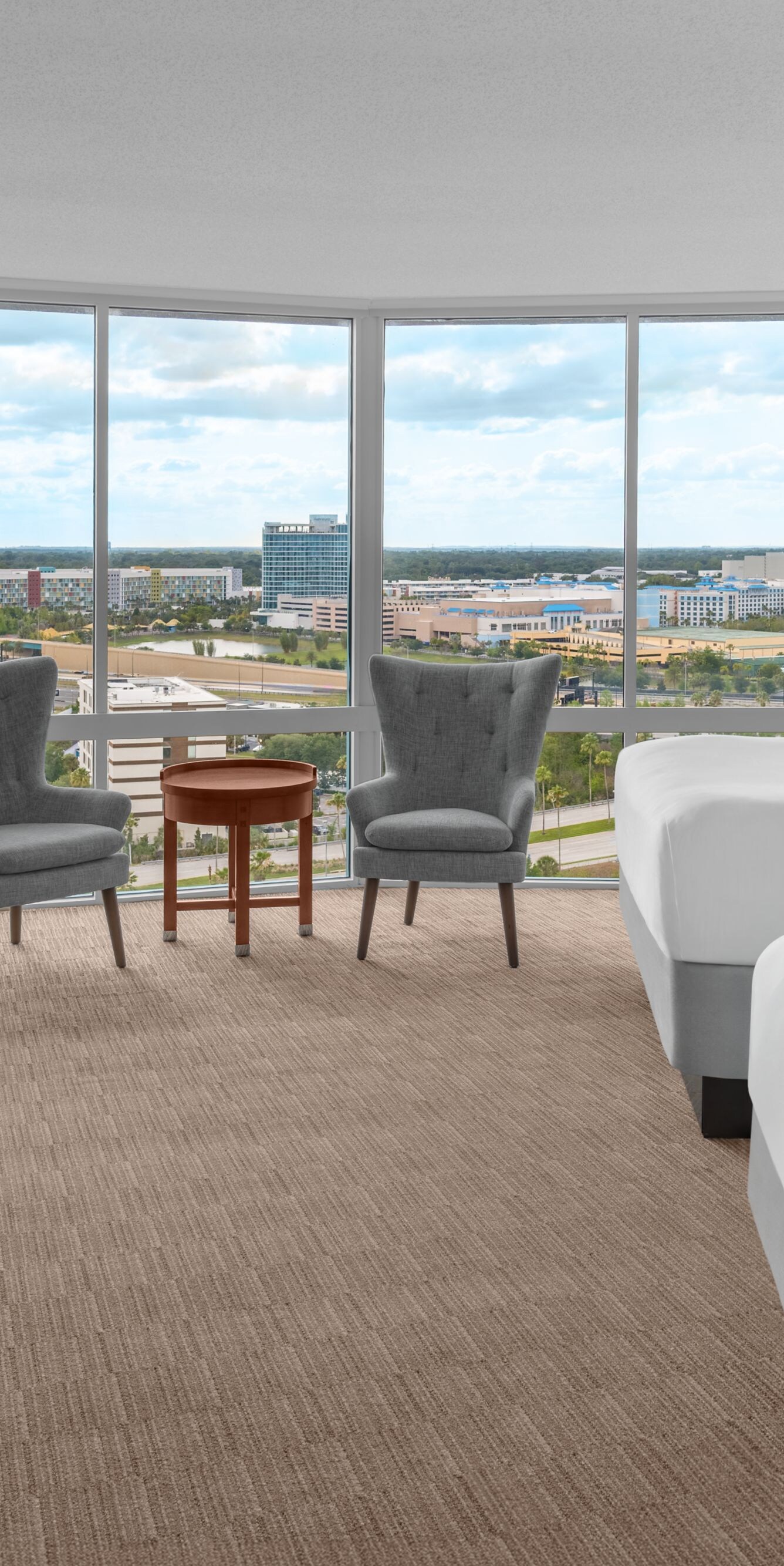 Junior suite with two queen beds and a view