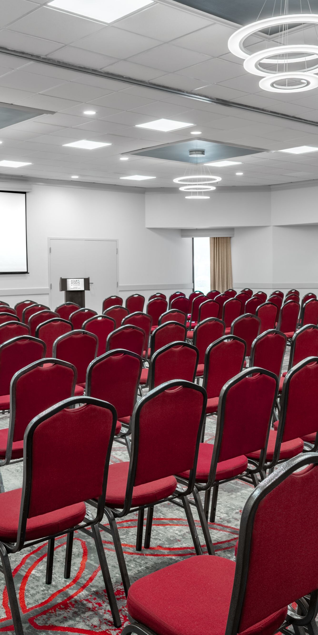 Large ballroom with theater seating