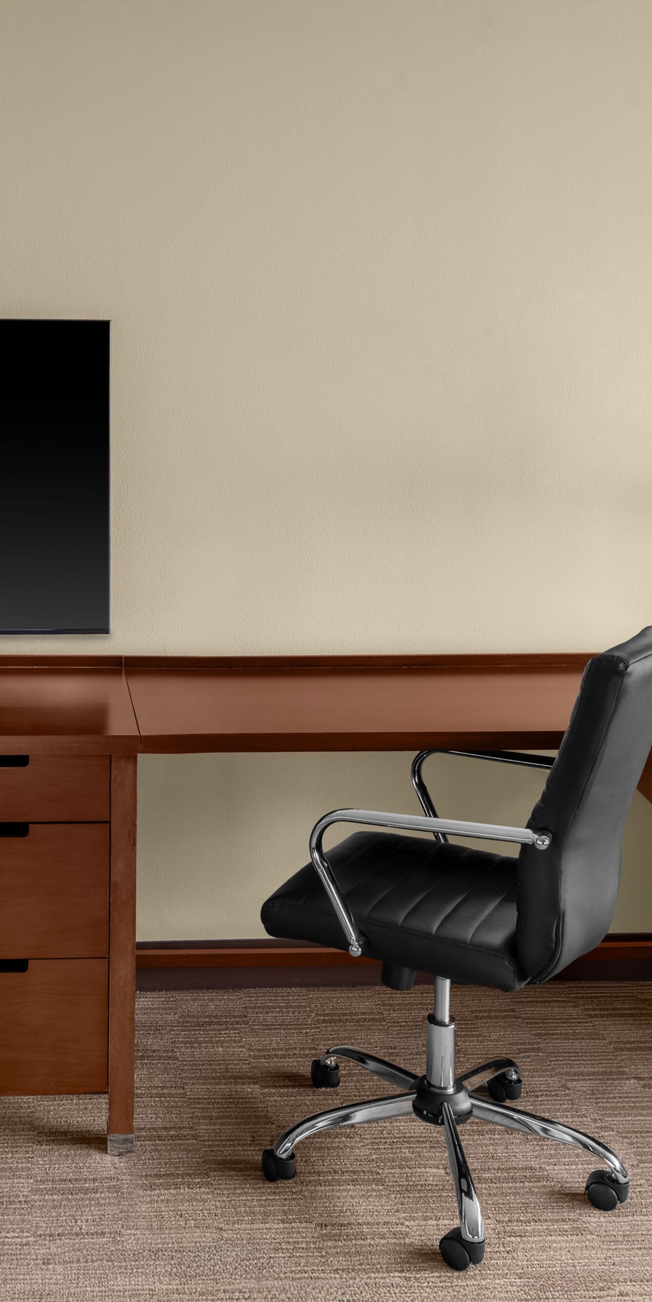 Upgraded room with desk and TV