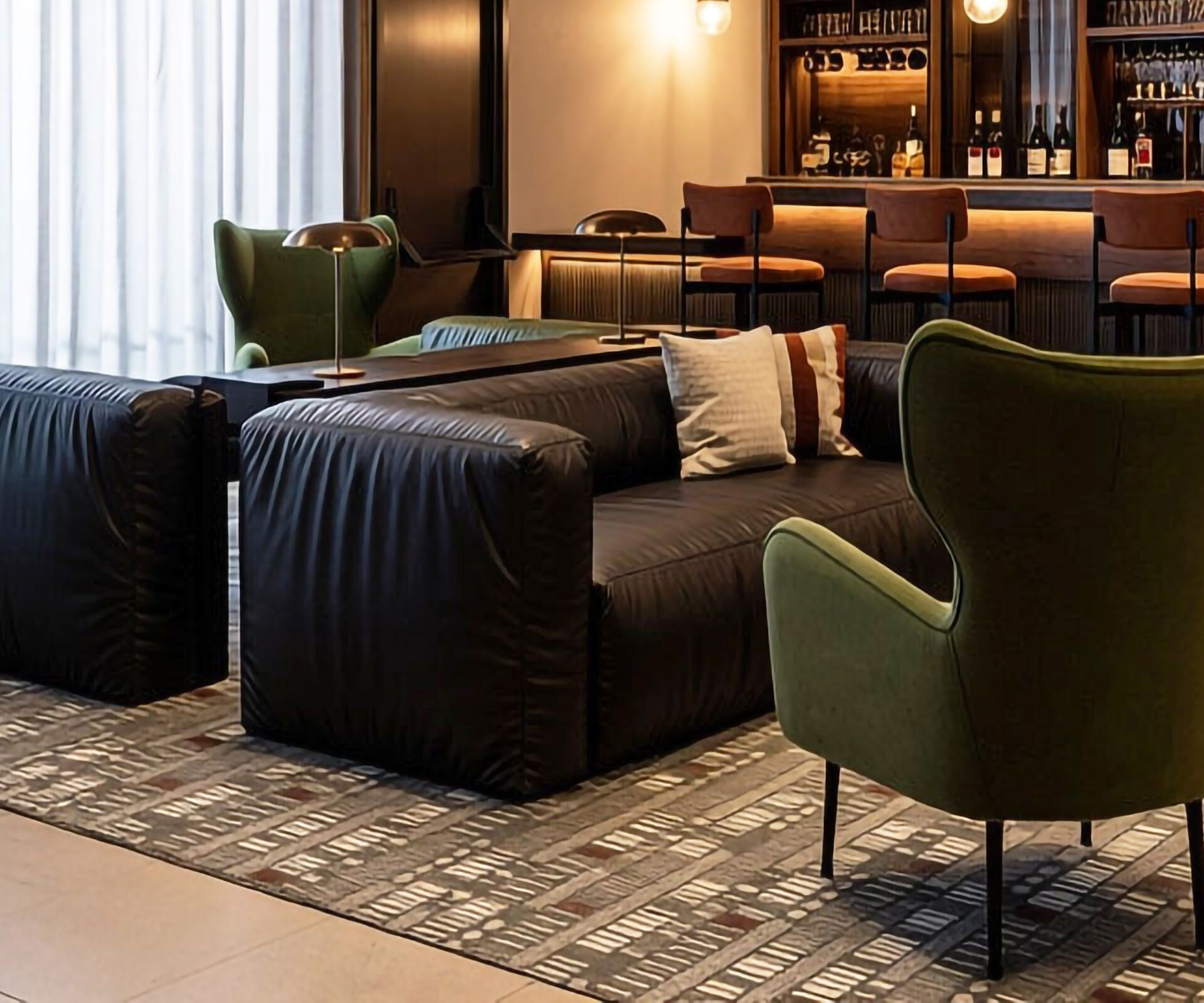 Seating with bar area