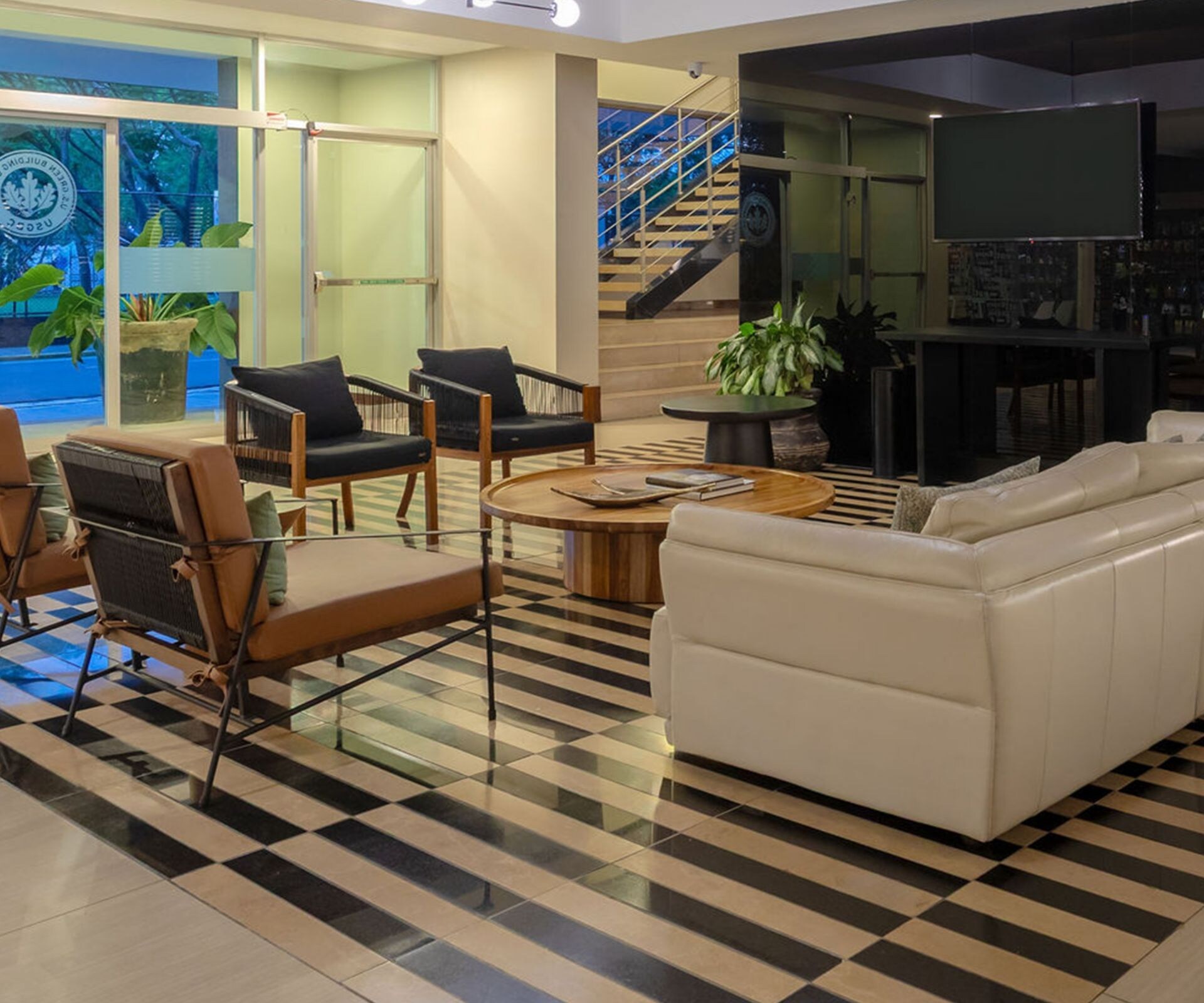 Vista del lobby, entrenadores, recepción 