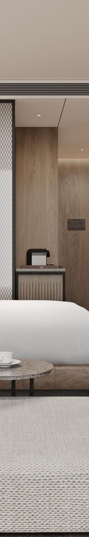 bed, sofa desk and chair, armchair, TV