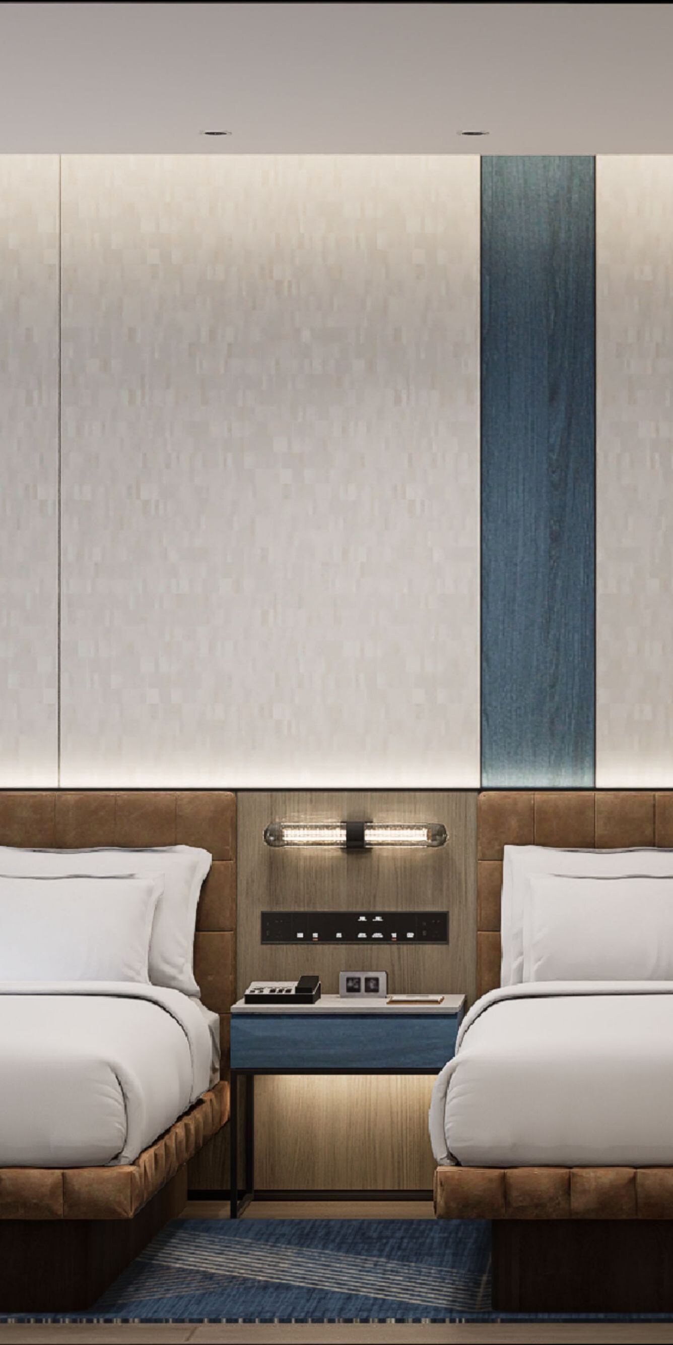 Double guest room with modern design