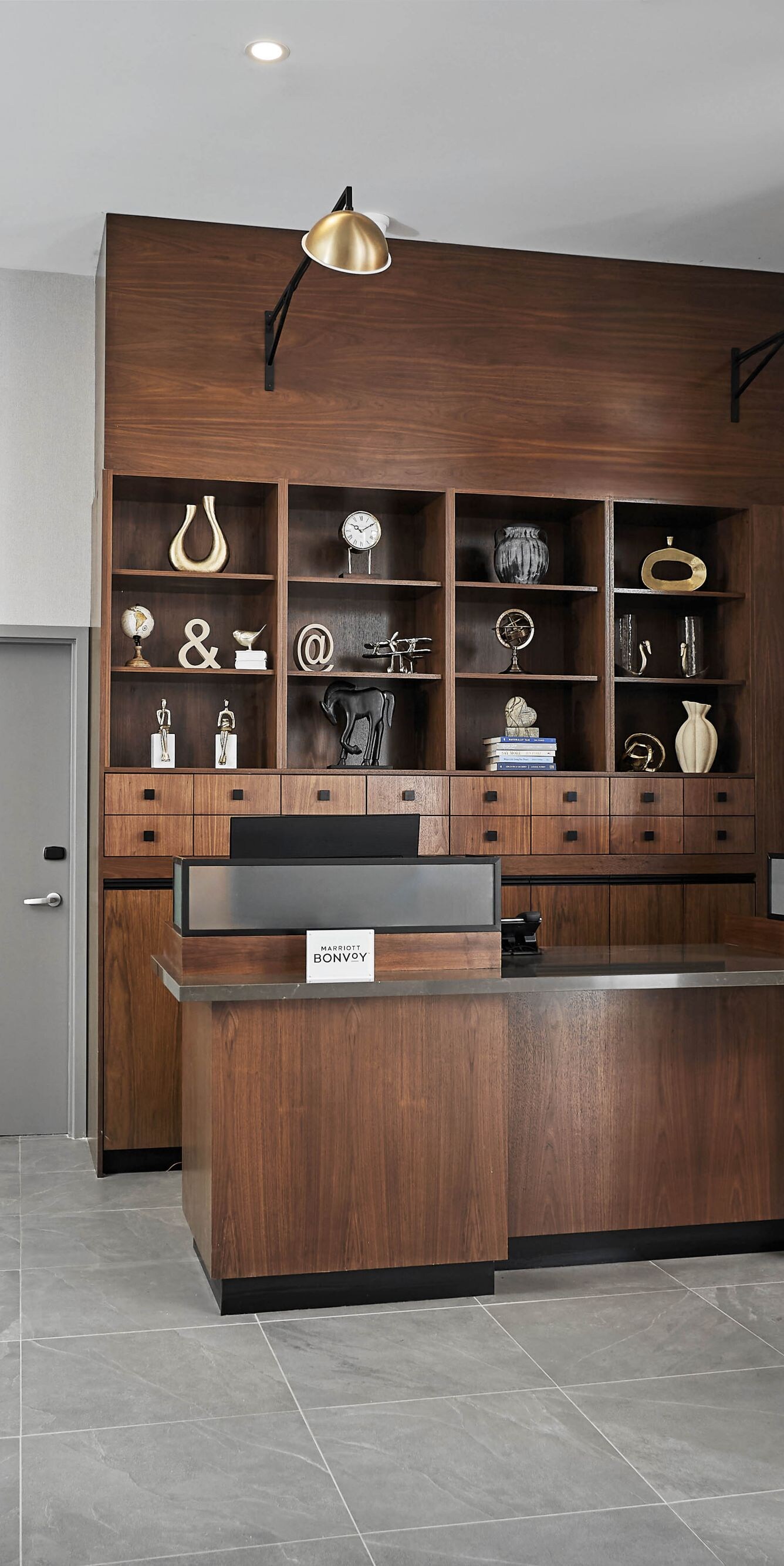 Hotel front desk area