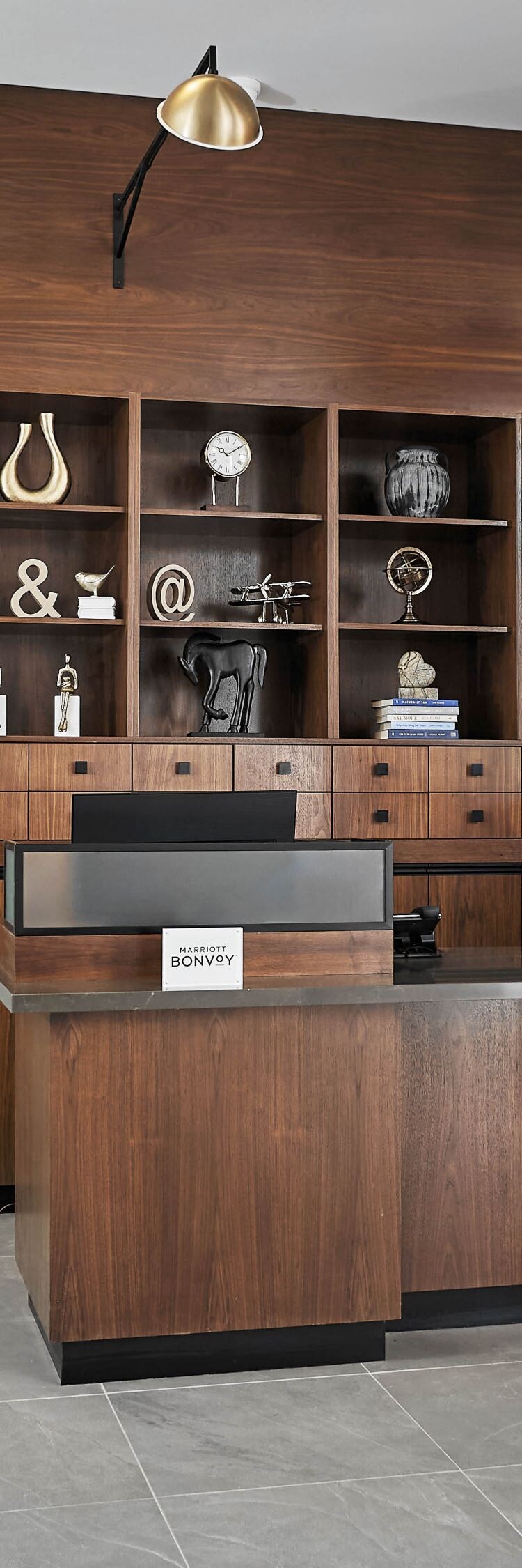 Hotel front desk area
