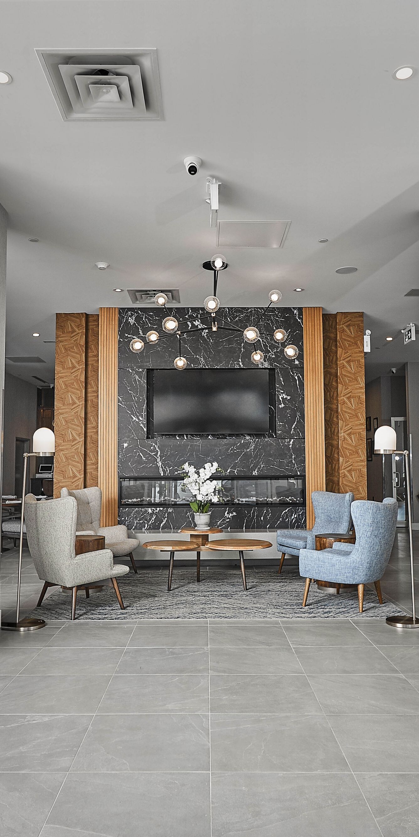 Hotel lobby with seating