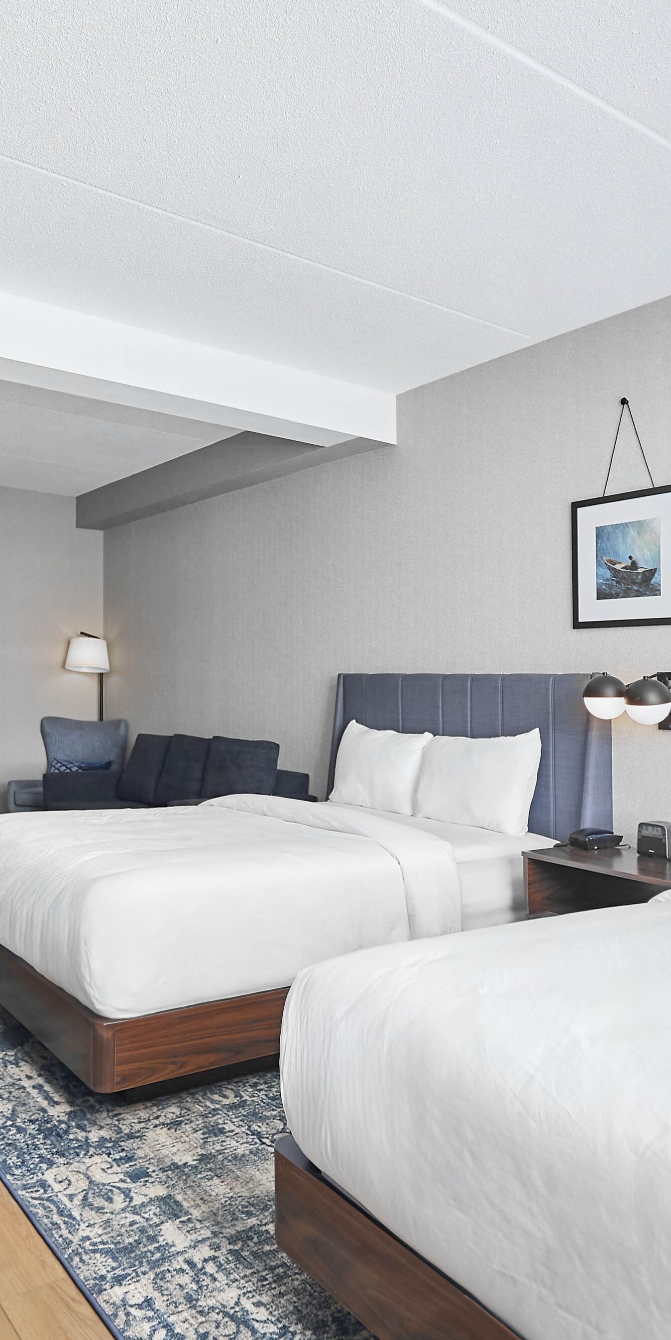 Two queen studio suite, TVs, sofa bed and more