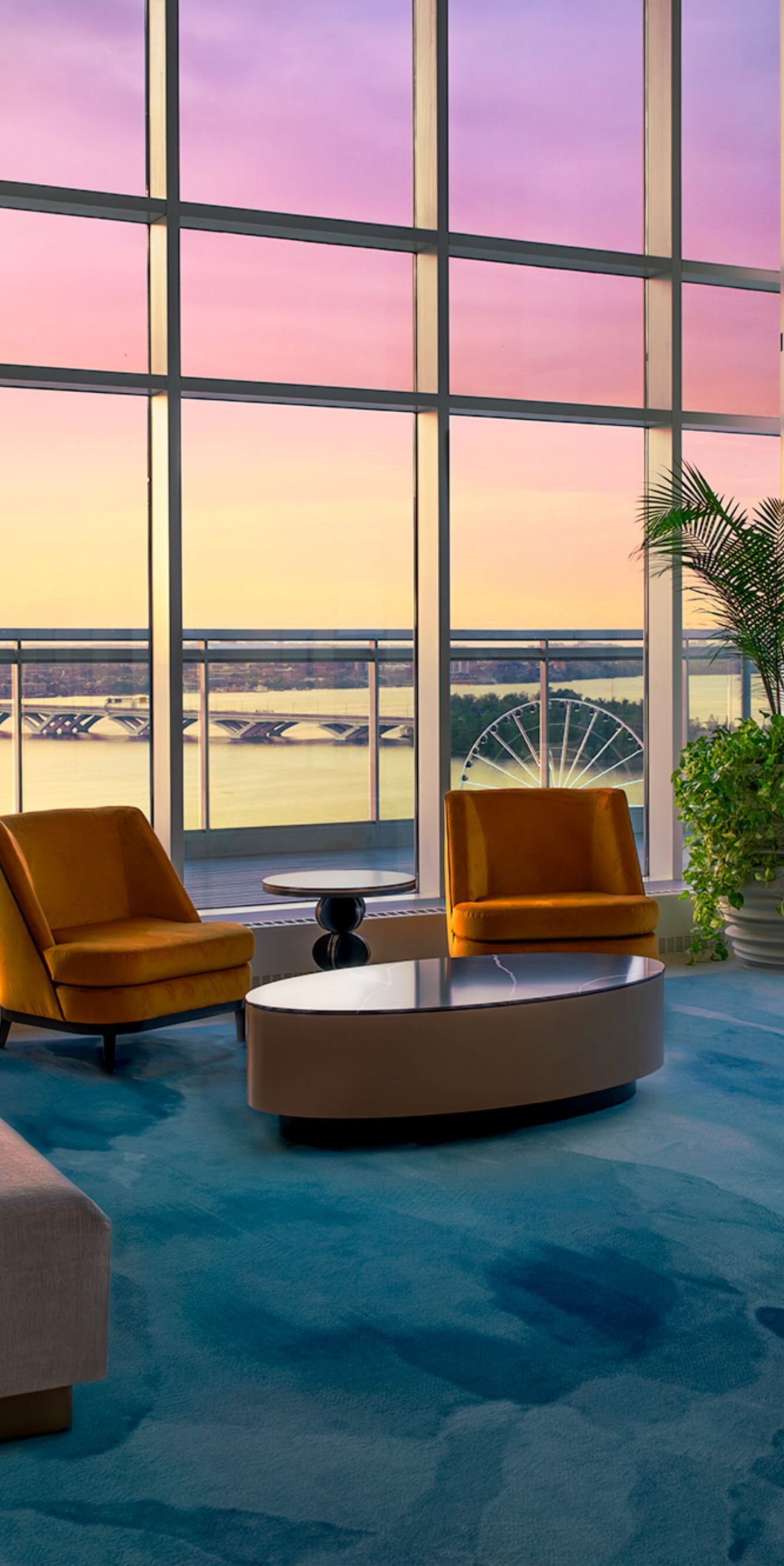 Cocktail Lounge with sunset view