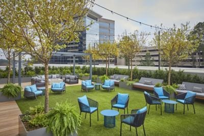 Rooftop event setup