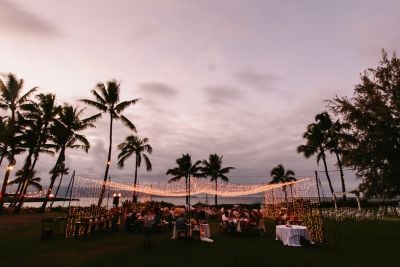Sunset Wedding Reception at  RC Maui Kapalua