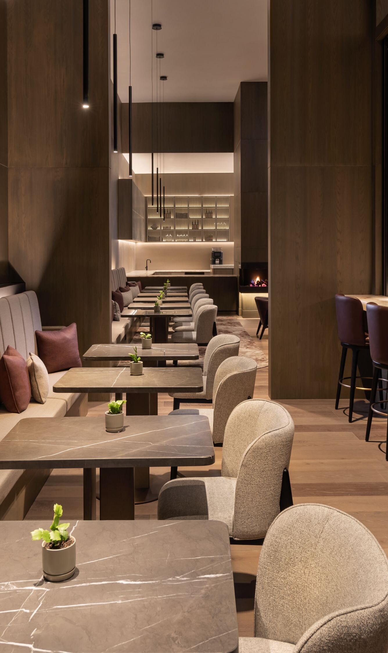 Executive Lounge work counter area.