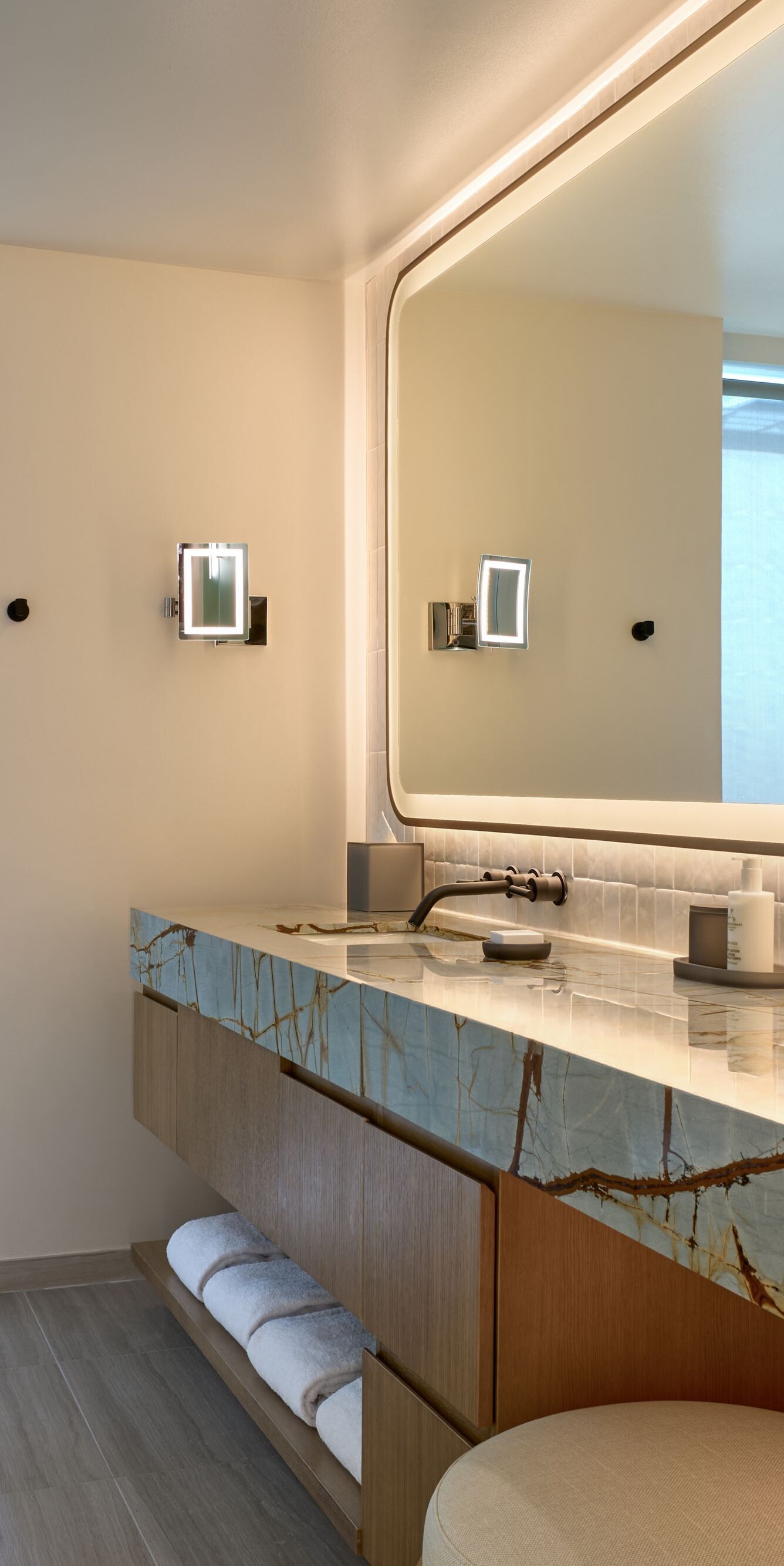 Mindful King Bathroom with Shower and Vanity