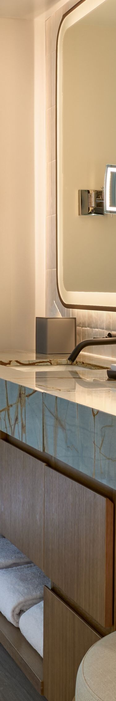 Mindful King Bathroom with Shower and Vanity
