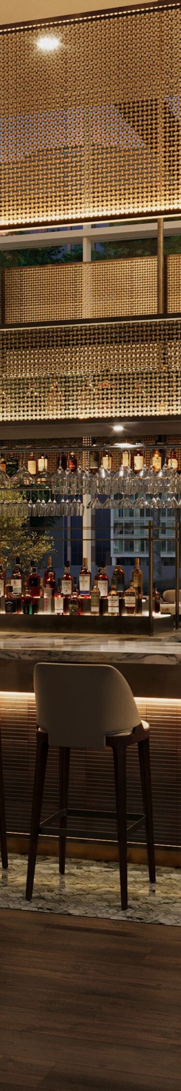 Modern Lobby Bar with seating areas
