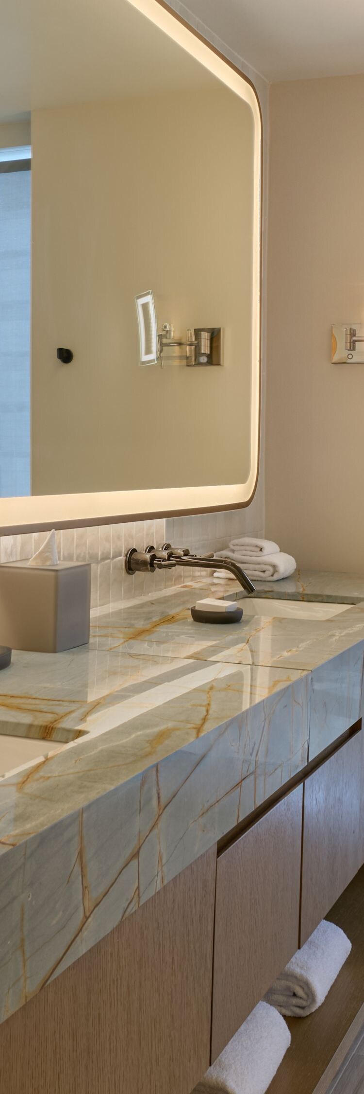 King Junior Suite Bathroom Double Vanity Shower