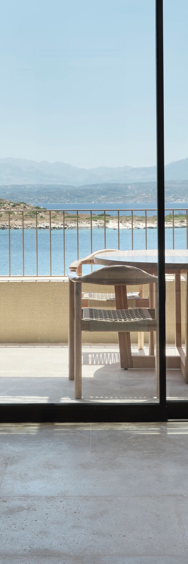 sitting area, furnished patio, and sea view