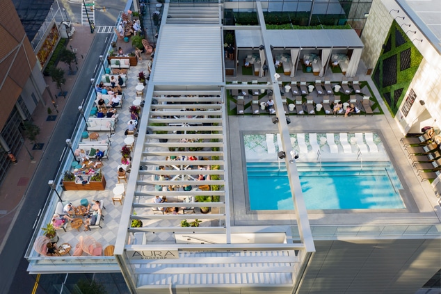 Aura Rooftop and Pool birds eye view