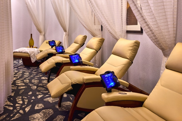 Row of Mind-Sync Loungers