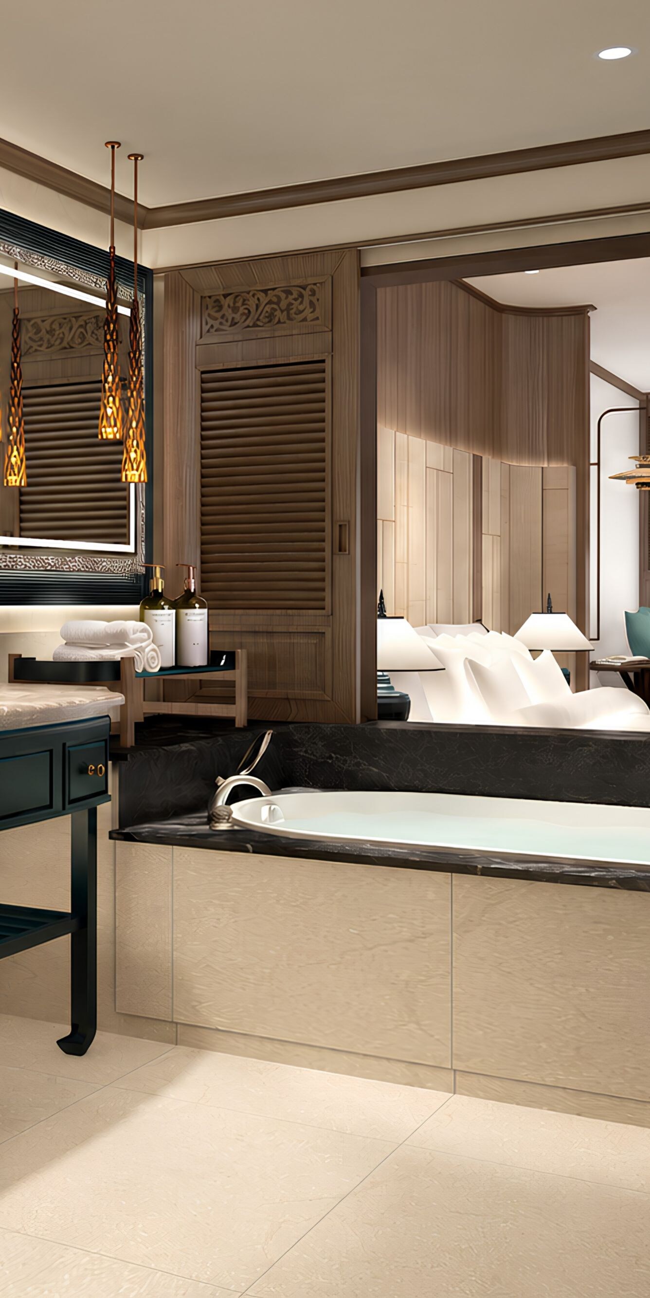 Bad im Deluxe Zimmer
