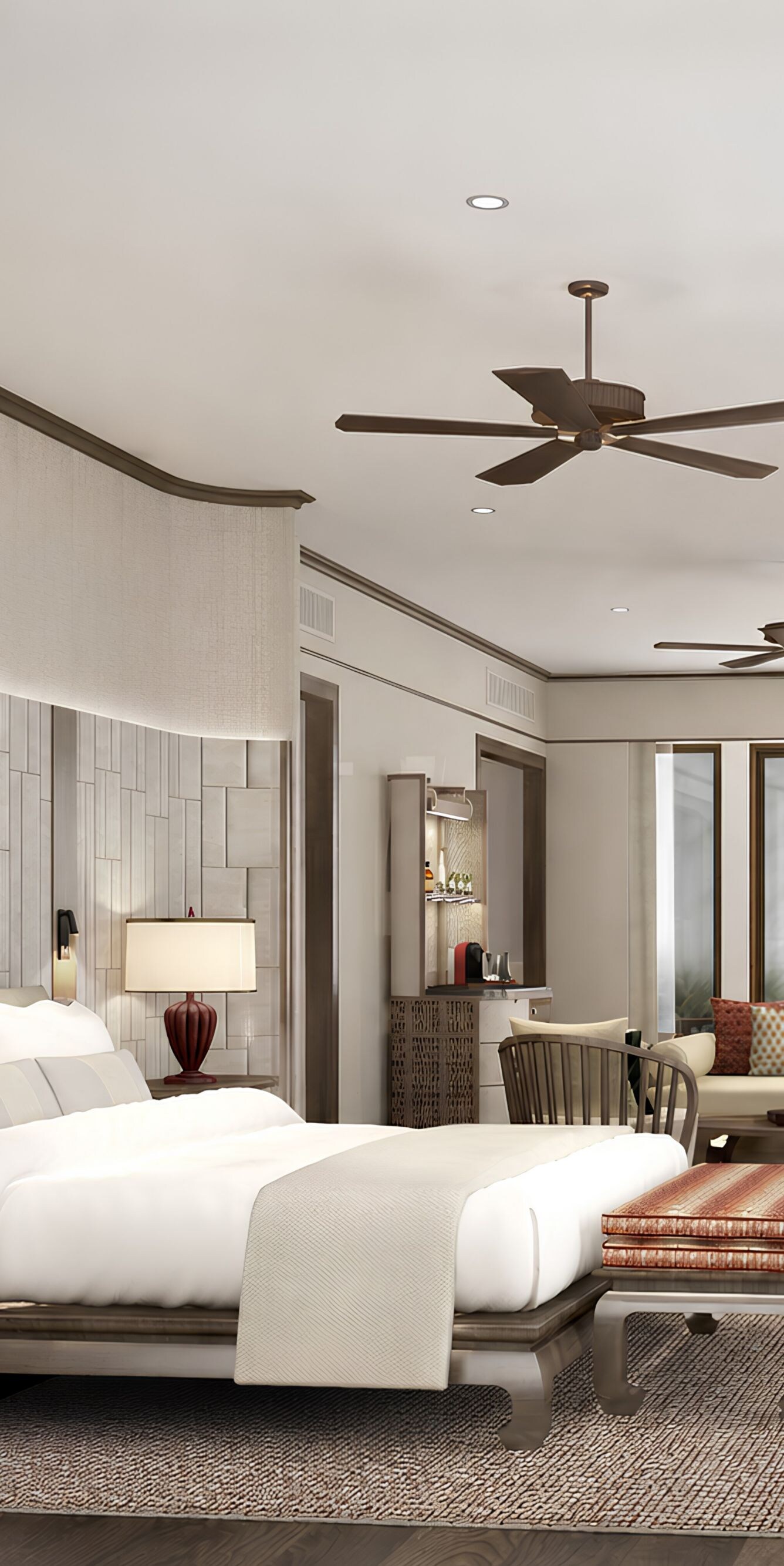 Schlafzimmer in der luxuriösen Wellness Suite