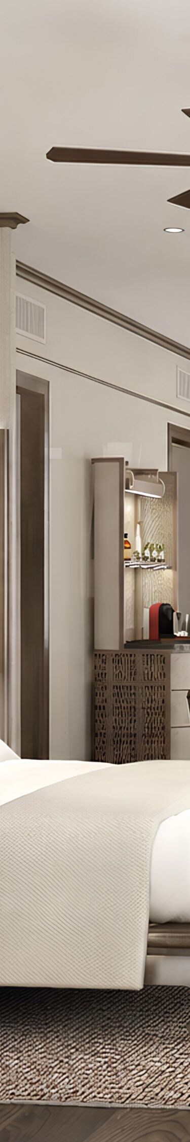 Schlafzimmer in der luxuriösen Wellness Suite
