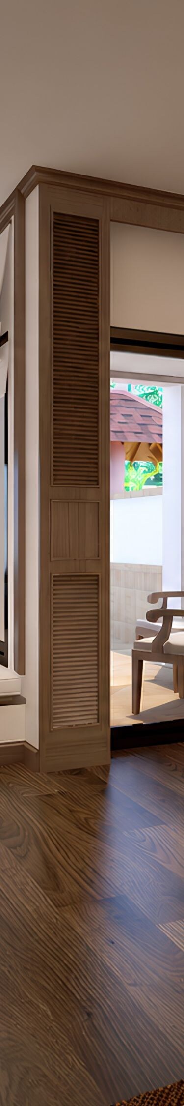 Zimmer im Erdgeschoss mit Terrasse