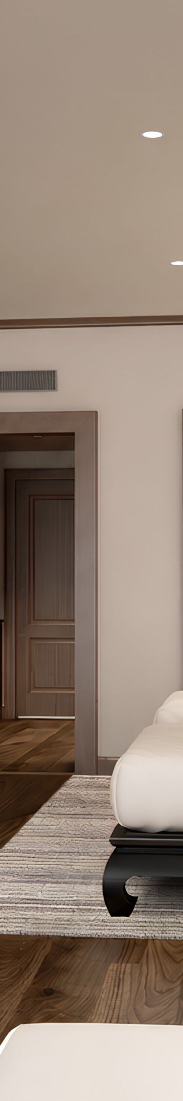 Eingang und Wohnzimmerbereich im Deluxe Zweibettzimmer