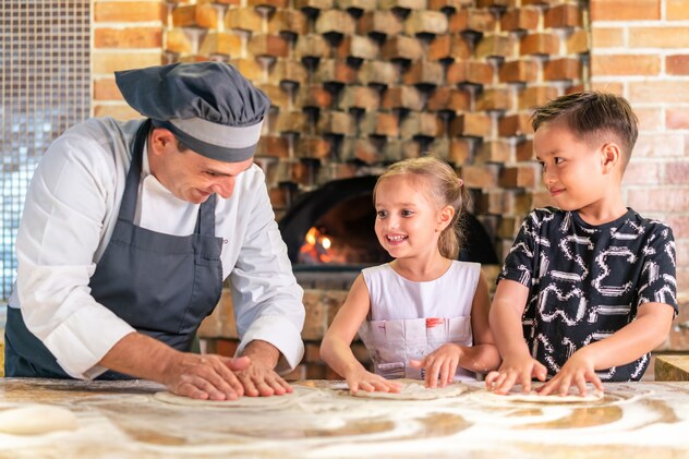 Kids Pizza Class at Olive Restaurant