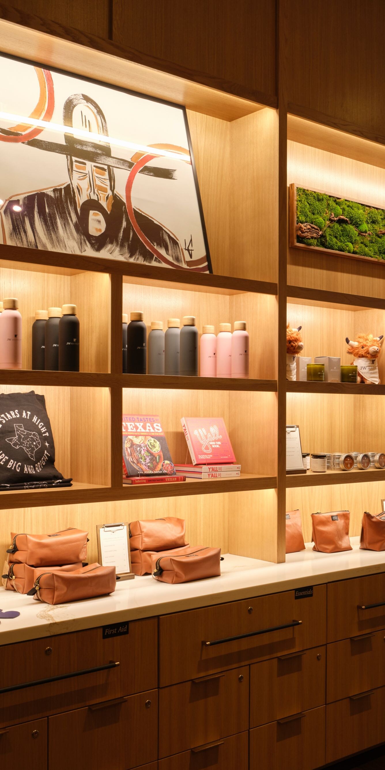 Retail display with artisanal goods