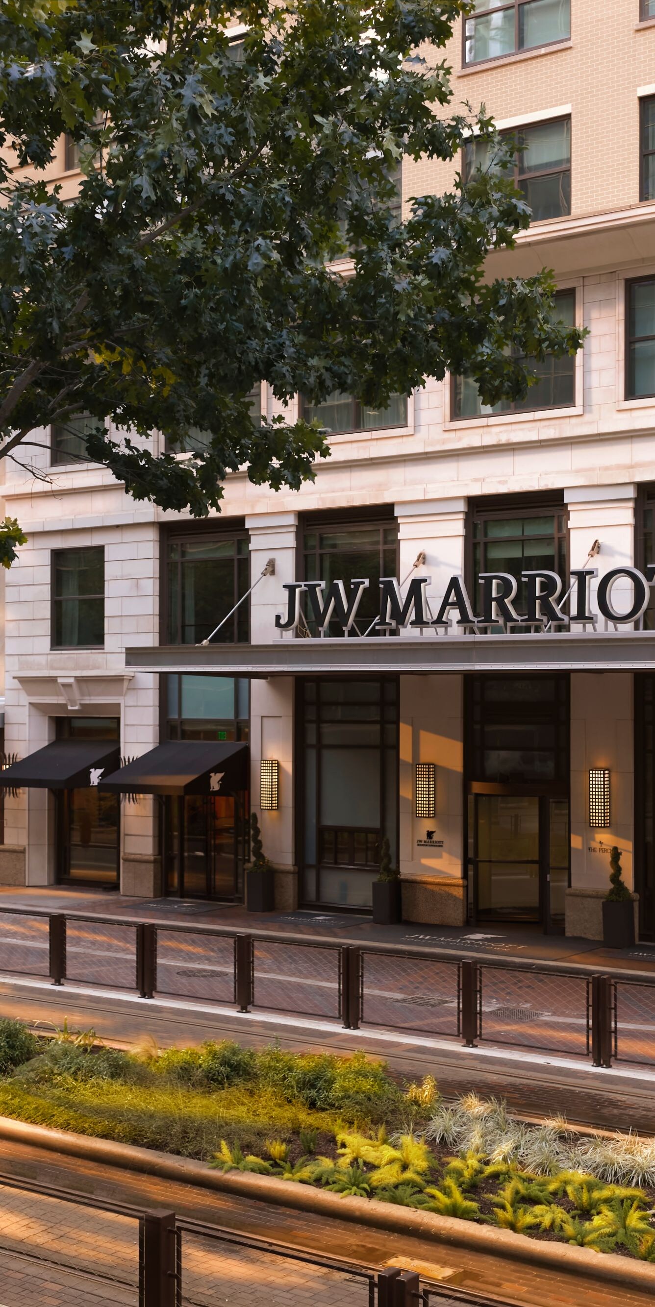 JW Marriott exterior with street view