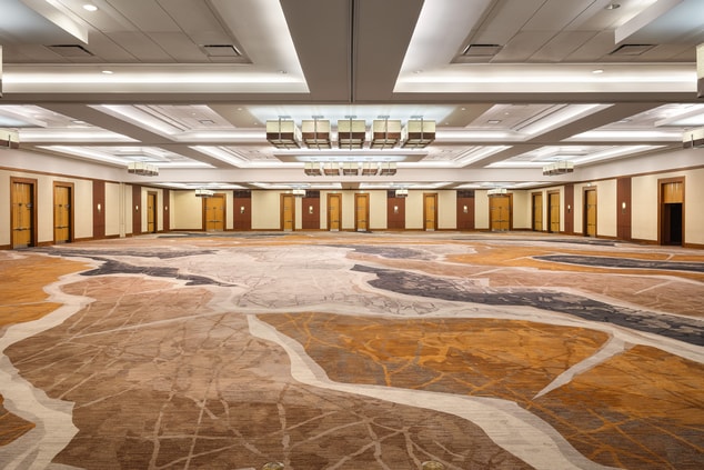 Large empty ballroom space