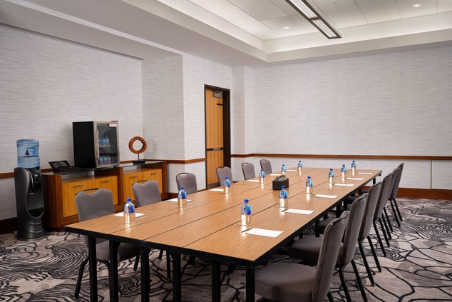 Meeting room table and chairs