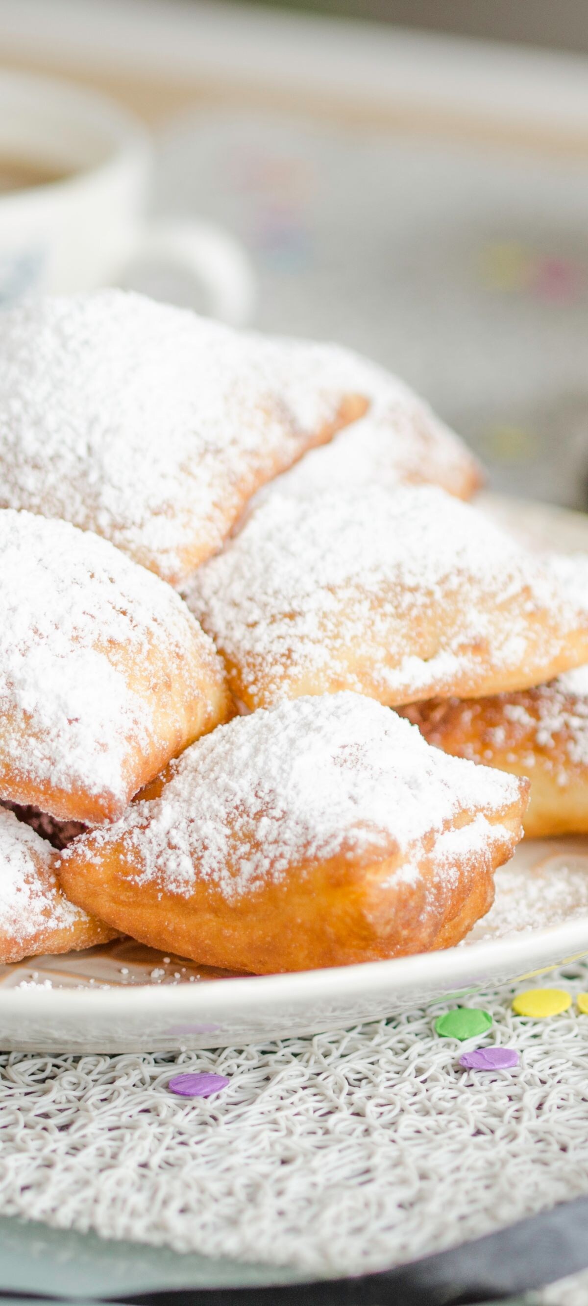 plate full of beignets