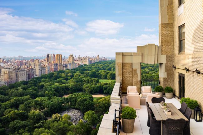 View overlooking the terrace and Central Park from