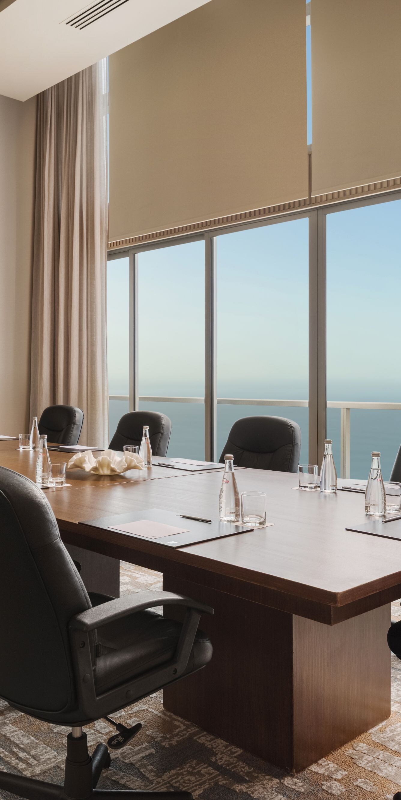 boardroom with 9 chairs