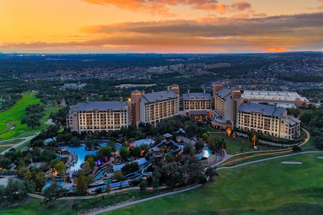 Resort Aerial at Sunset
