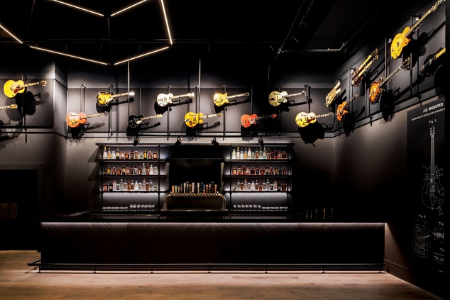 bar with guitars on the wall