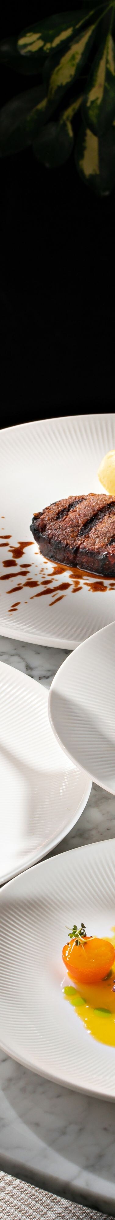 Five-course Valentine's dinner with plated dishes