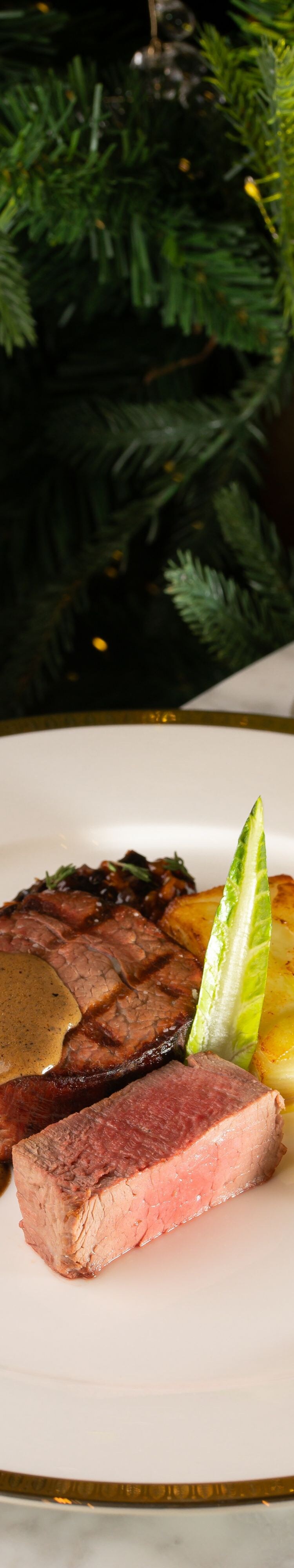 Duck and Black Angus tenderloin