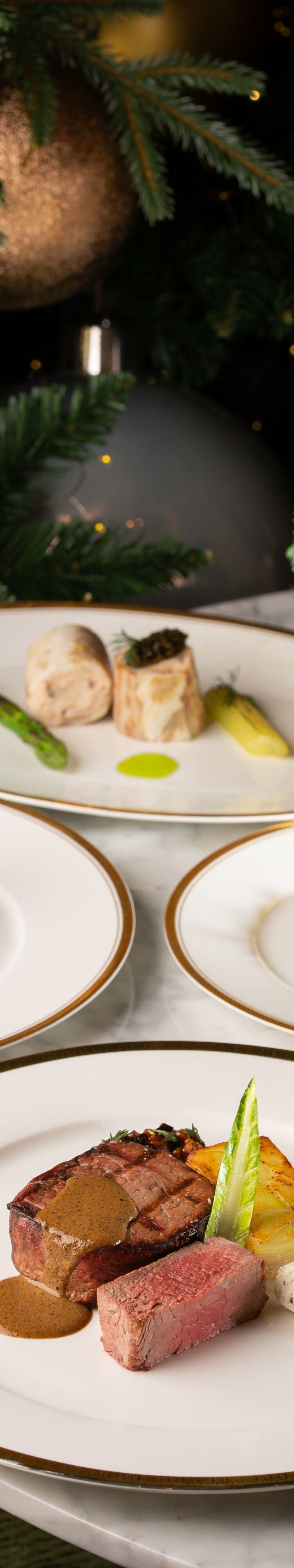 Hummus, foie gras, king crab, duck, and beef