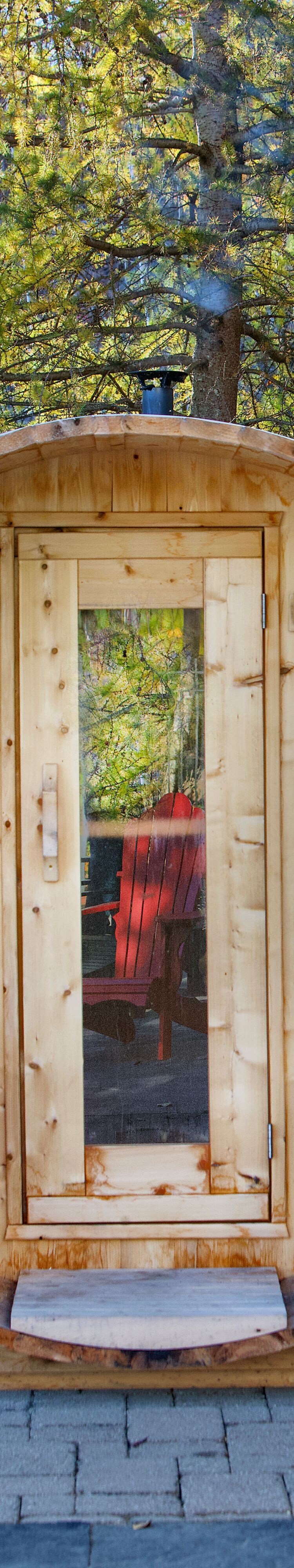 barrel sauna, sauna, outdoor spa