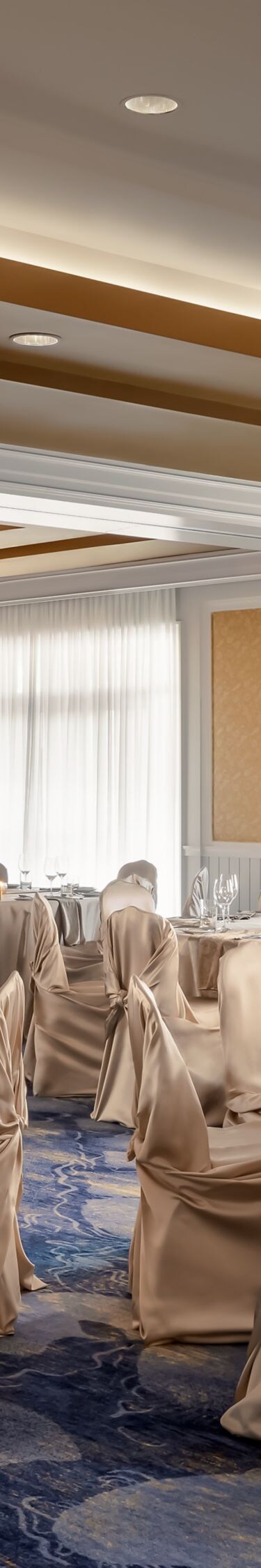 Ballroom with terrace access and bright interiors