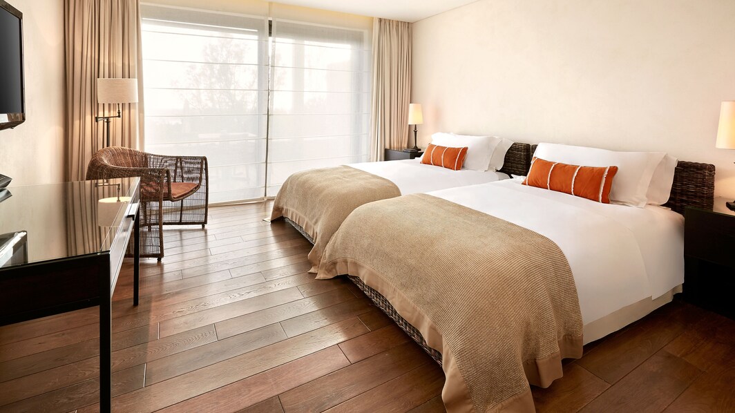 Villa Methoni - Dormitorio con dos camas individuales