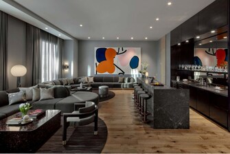 Living area of the penthouse suite