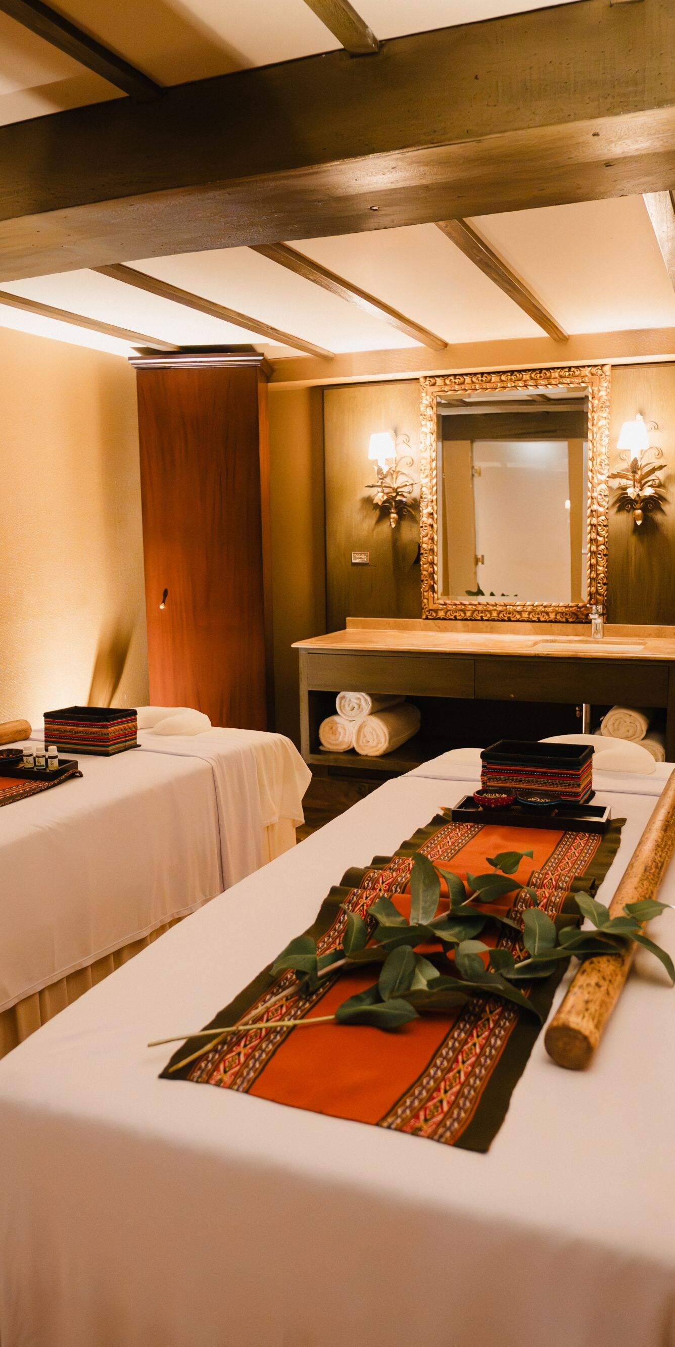 Interior de la sala de tratamientos del spa