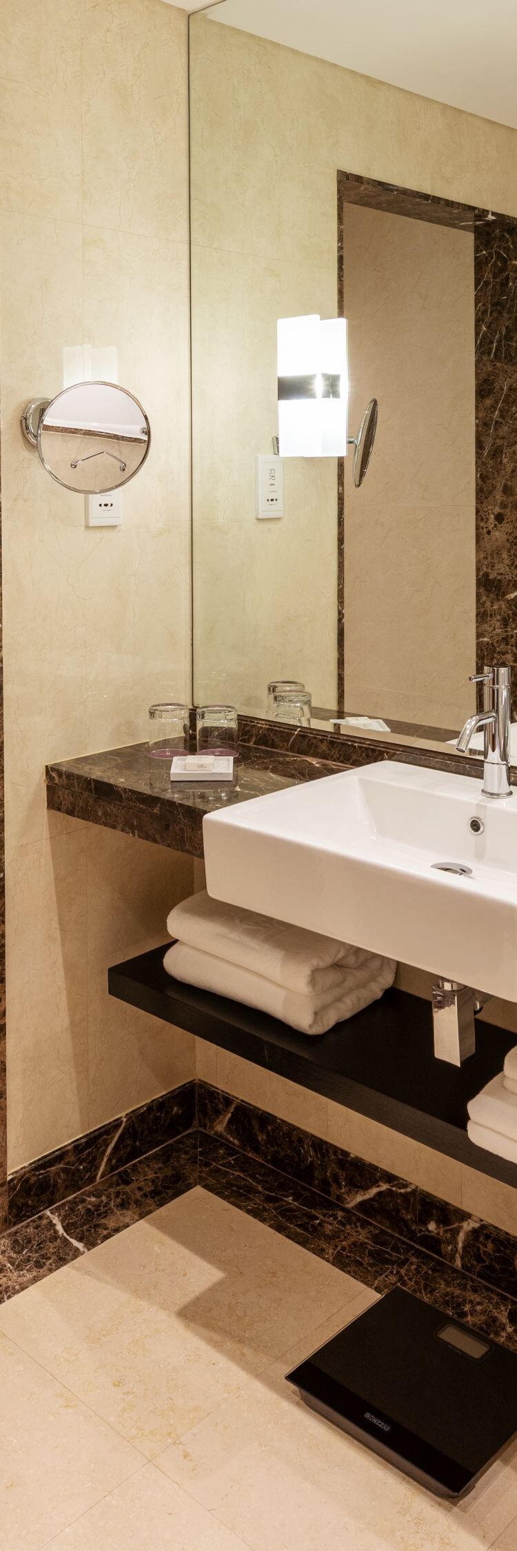 Suite bathroom showing sink, amenities and bidet