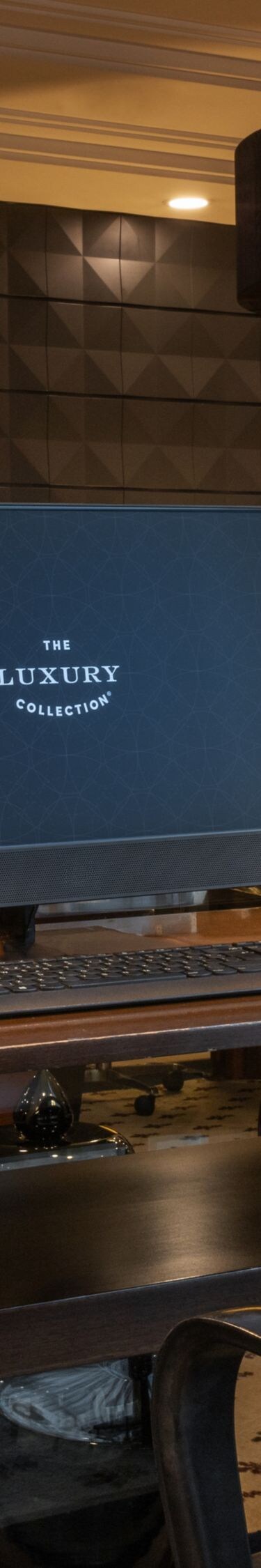 Business center workstation in the lobby