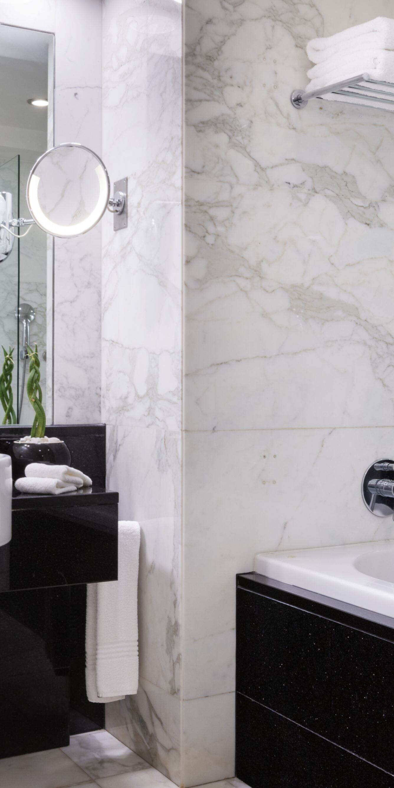 Two Bedroom Suite marble bathroom with bathtub